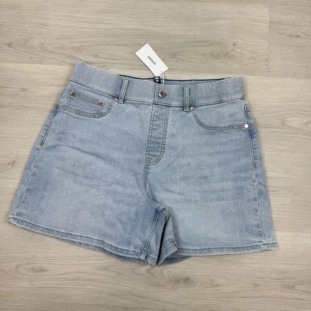 SPANX Pull On High Waist Denim Shorts 5